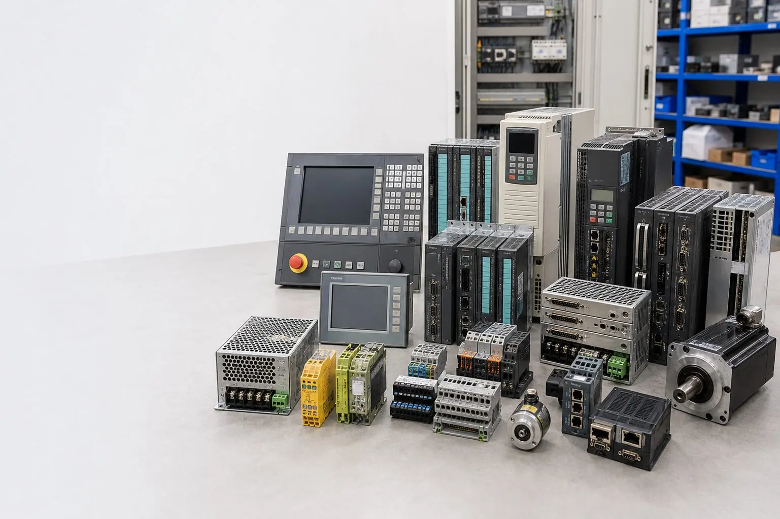Industriekomponenten verschiedener Hersteller für den Industrieankauf